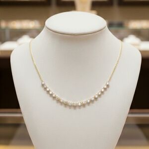 Moissanite Gold Necklace